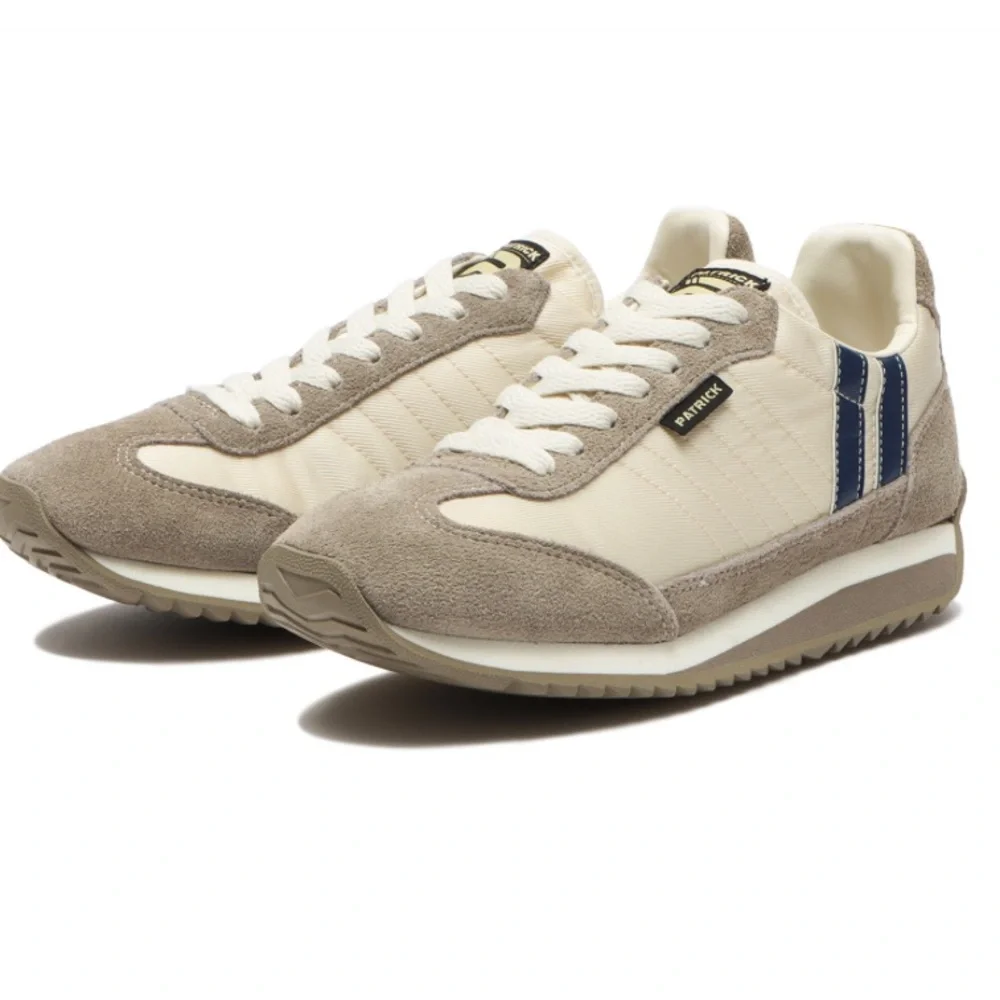 Patrick Marathon unisex size 41 sneakers,‎ Men’s 8, Blue and Cream